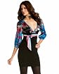 Island Scarf Print High-Waisted Dress main image