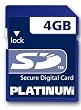 Platinum Secure Digital (SD) Card 4GB Scheda di memoria