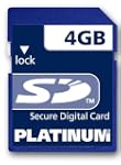 Platinum - Carte M�moire SD - 4 Go
