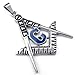 KONOV Mens Freemason Masonic Stainless Steel Pendant Necklace, Blue, 24 inch Chain