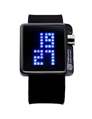 Unisex Watch Black LED Light Digital Mirror Silicone Date Jelly Lady Men Fabulous Sport Watch
