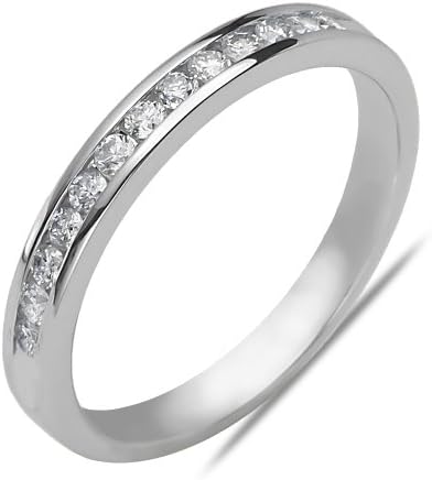 Ladies 1/7CT Diamond Anniversary Band in 14k White Gold