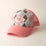 Kansas City Chiefs NFL Reebok Ladies Pink Argyle Trucker Hat