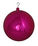 Huge Commercial Shiny Fuschia Shatterproof Christmas Ball Ornament 16 (400mm)