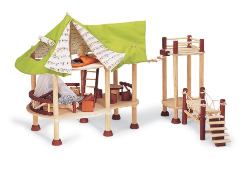 Childrens Toyshop  Toys : Pintoy Wooden Jungle Lodge