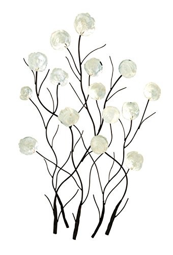 Benzara metal capiz wall decor