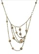 Constellation Dreams 'Asymmetrical Drape Necklace with Rose Balls and Crystal Accents'