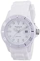 Madison New York Unisex-Armbanduhr Candy Time Silicon Analog Silikon wei&szlig; U4167