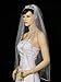 1T 1 Tier Rhinestone Crystal Rattail Edge Veil - Fingertip Length 36