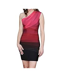 Wrap One Shoulder Sleeveless Summer Cocktail Bodycon Dress/Party Dress 