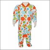 Printed Circus Collection Footed Snap Front Infant Baby Rompers. Cotton Sleep N Play Baby Pajamas. (6M)