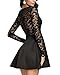 NuoReel Women's Lace Bodice Skater Dress (XX-Large, black)