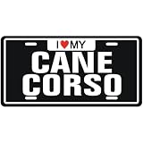 NEW I LOVE MY CANE CORSO LICENSE PLATE SIGN DOG
