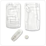 Samsung SYNC SGH-A707 Translucent Clear Crystal Snap-on Case Cover with Removable Swivel Belt Clip