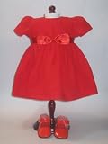 Red Crepe Dress and Matching Shoes. Fits 15