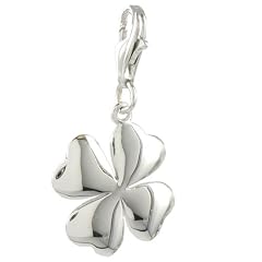 Quiges Charms Anh�nger Versilbert Vierklee f�r Bettelarmband