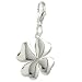 Quiges Charms Anh�nger Versilbert Vierklee f�r Bettelarmband