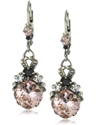 Sorrelli "French Blush" Crystal Dangle Silvertone Earrings