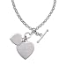 Personalized Sterling Silver Double Heart Bracelet