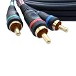 3 RCA to 3 RCA Male to Male Component Video Cable - 12 Feet - Connects Component Video Device such as VCR/DVD to Component TV/Projector