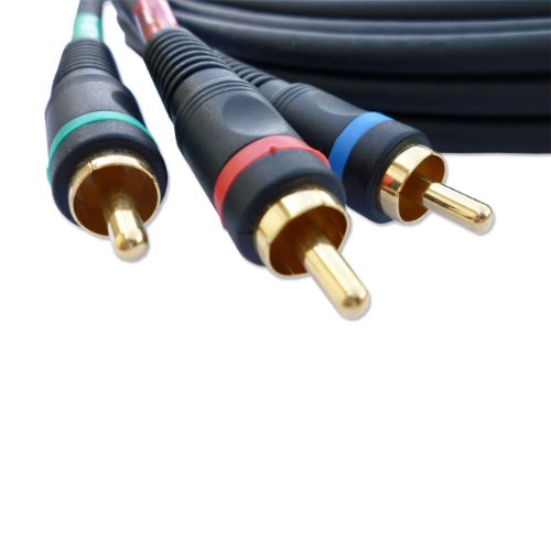 3 RCA to 3 RCA Male to Male Component Video Cable - 12 Feet - Connects Component Video Device such as VCR/DVD to Component TV/Projector