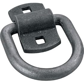 Buyers Heavy-Duty Forged D-Ring - 1/2in. Dia. w/ 2-Hole Bracket
