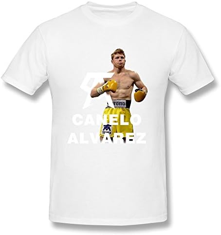 GOOOSO Men's WBC Canelo Alvarez Boxing Champion Fashion T-shirt O-neck White XXL