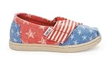 (トムス)TOMS RED CANVAS STARS STRIPES TINY CLASSICS (10(17cm))