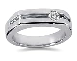 0.20 CTW Men's Diamond Ring in 14K White Gold