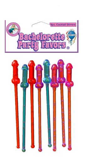 Pipedream Products Bachelorette Party Cocktail Stirrers 8 Pack