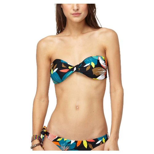 Roxy Juniors Gypsy Paradise Twist Bandeau Top, Black