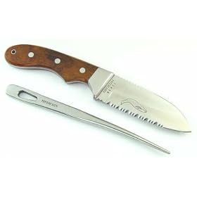 MYERCHIN A200P OFFSHORE SYSTEM 3 4 SERRATED BOATING RIGGING KNIFE WITH SPIKE and SHEATH by 