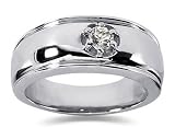 0.25 CTW Men's Diamond Ring in Platinum