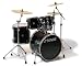 Force 1007 Stage 2 Black Five Piece Drumset