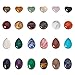 PandaHall Elite 24pcs Dyded Gemstones Cabochons Pendants Beads Chakra Healing Crystal for Necklace Jewelry Making Mixed Shape