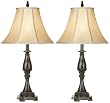 Set of Two Bronze Classic Table Lamps