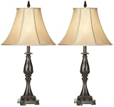 Set of Two Bronze Classic Table Lamps