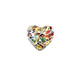 Venetian Glass Klimt-Style 13mm Heart Gold Foil Bead