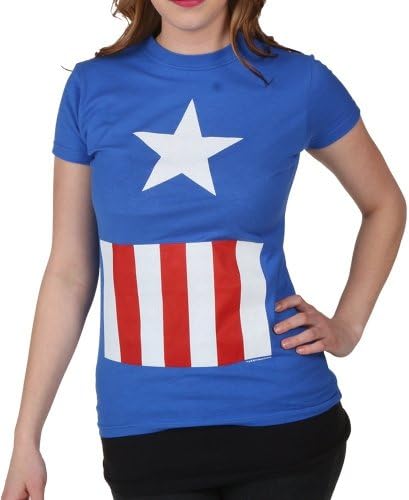 MARVEL COMICS CAPTAIN AMERICA SUIT JUNIORS S/S TEE (XL)