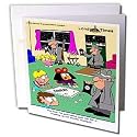Londons Times Funny Society Cartoons - Goverment Breaks Up Monopoly. Abuse - Greeting Cards-6 Greeting Cards with envelopes