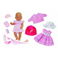 Zapf Creation 812082 - Baby born� Puppe, Magischer F�tterspa� & Schulkleid de luxe Set