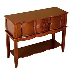 SEI Cherry Curved Front Console by