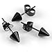 Jovivi 22G Black Stainless Steel Arrow Spike Stud Earrings for Men Women Punk Cool Jewelry 3/8