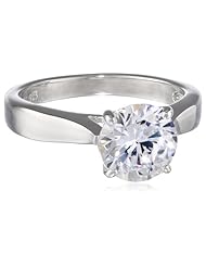 Charles Winston, Cubic Zirconia SS 8.0mm Round 2cttw Dew Ring