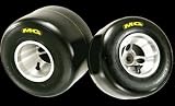 Set of 4 MG Go Kart Racing Tires Tubeless FZ Yellow Logo 2)4.60-5 2) 7.10-5