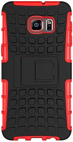 Generic Heavy Duty Tough Rugged Dual Layer Case with Built-in Kickstand, Tank Series Slim Fit Dual Layer Hybrid Armor Protective Case Cover, For Samsung Note5 (Orange)