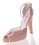 NASCAR Maria Womens Dress Heels Shoes Pumps Pink White