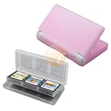 Pink Soft Silicone Skin Case Cover + Game Card Case (Clear) Holder Box for Nintendo DS Lite NDSL