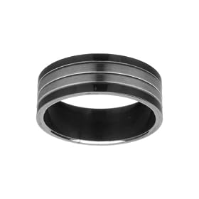 Calvin's Black and Steel Men's Ring