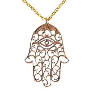 Small Hamsa Peace Bronze on Chain